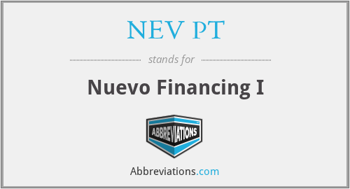 What does NEV PT stand for?